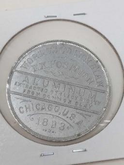 1893 Columbian Expo Aluminum; 1940 World's Fair Copper