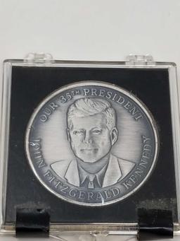 4 Kennedy Pewter Coins