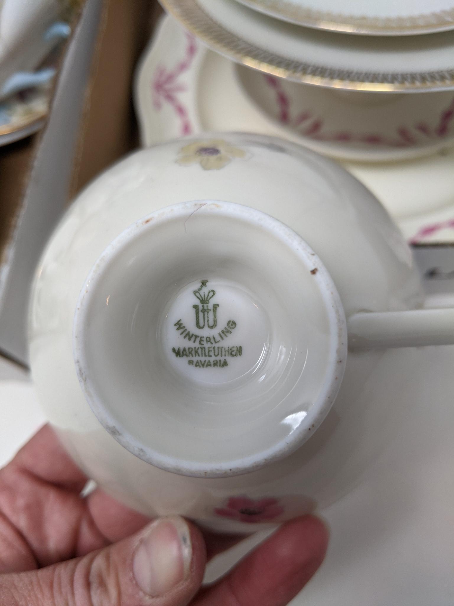 China Tea Cups and Saucers with Holders