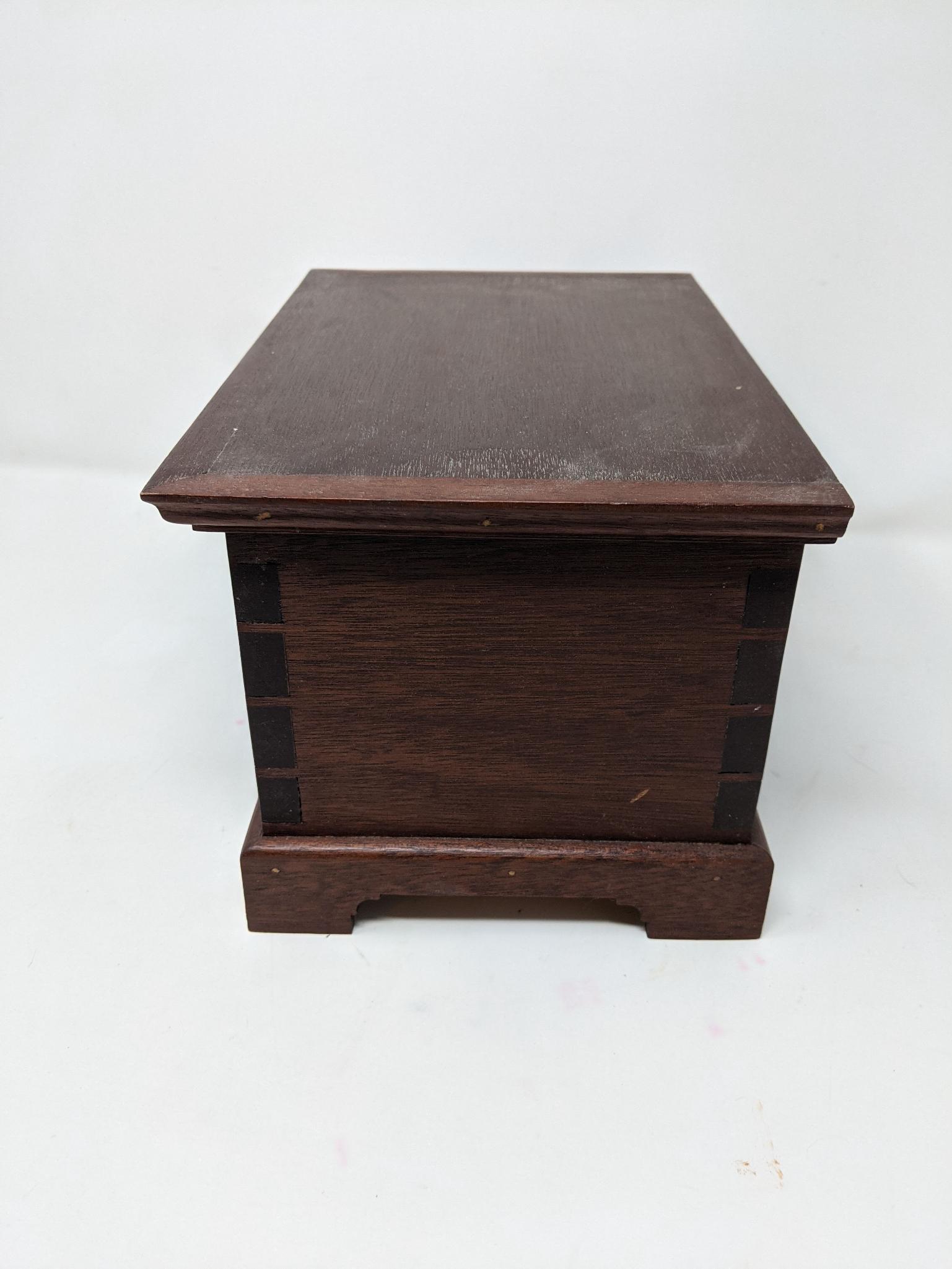 Dove-Tailed Wooden Box with Key