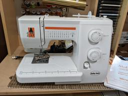 Molly Baby Lock Sewing Machine, Cabinet & Contents