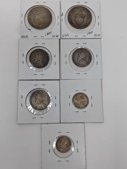 Panama (2) 1947, 1930, 32, 34, 32, 47 Silver