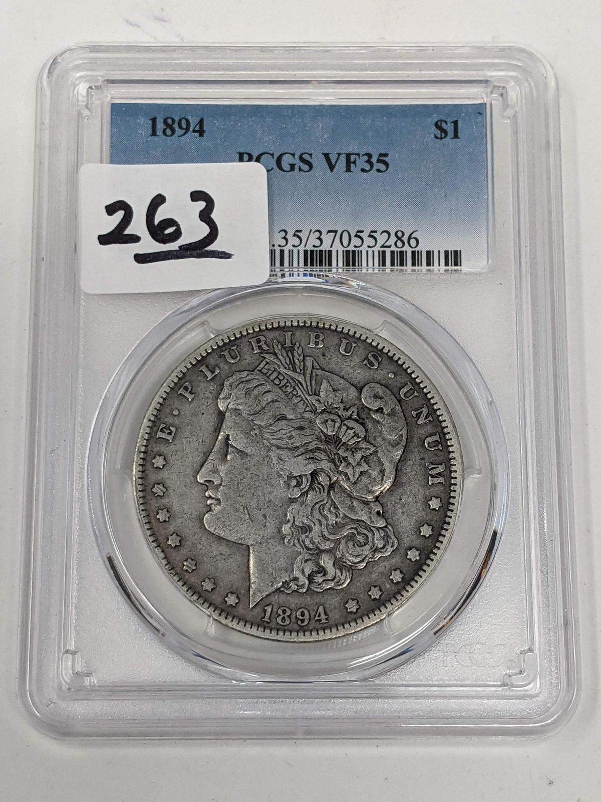 Morgan Dollar 1894 PCGS VF 35