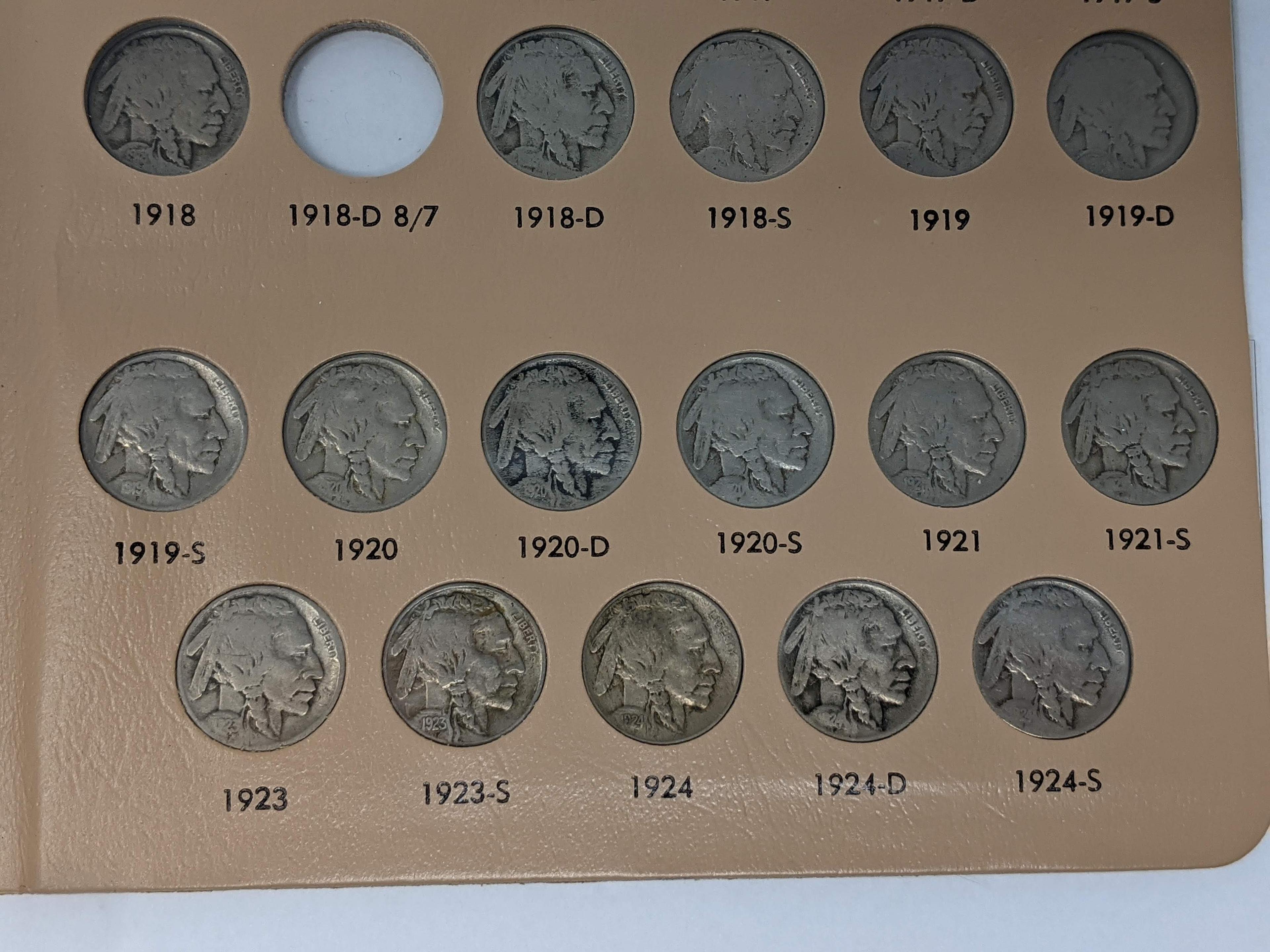 Buffalo Nickel Set, Complete: 1913-S TI VG-F, 1913-C TII Pitted F, 1914-D G, 1915-S G, 1921-S G