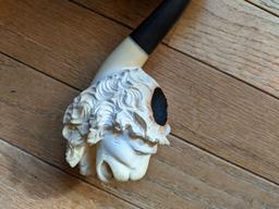 Pipe with Lion's Head Bowl and Carved Animal Letter Opener