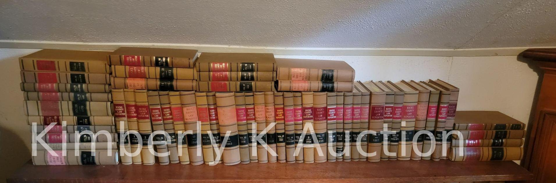 Bucks County Law Reporter- Approx. 54 Volumes, Entire Top Shelf