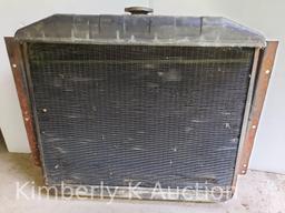 Auto Radiator- Possibly from Early V8 Ford Truck, 26" W x 24" H without the Ears