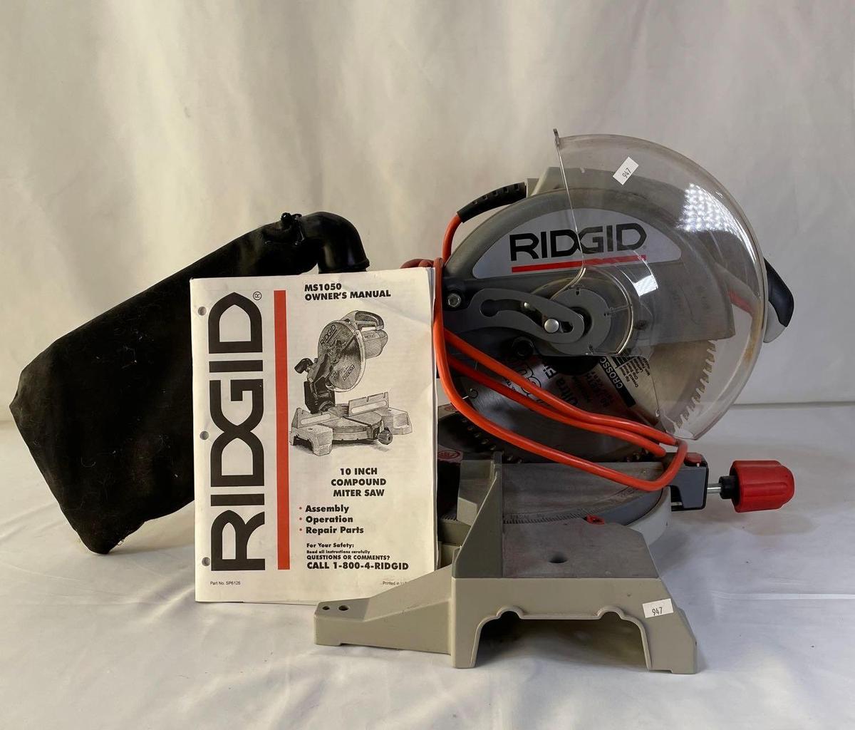 Ridgid 10" Compound Miter Saw with Manual