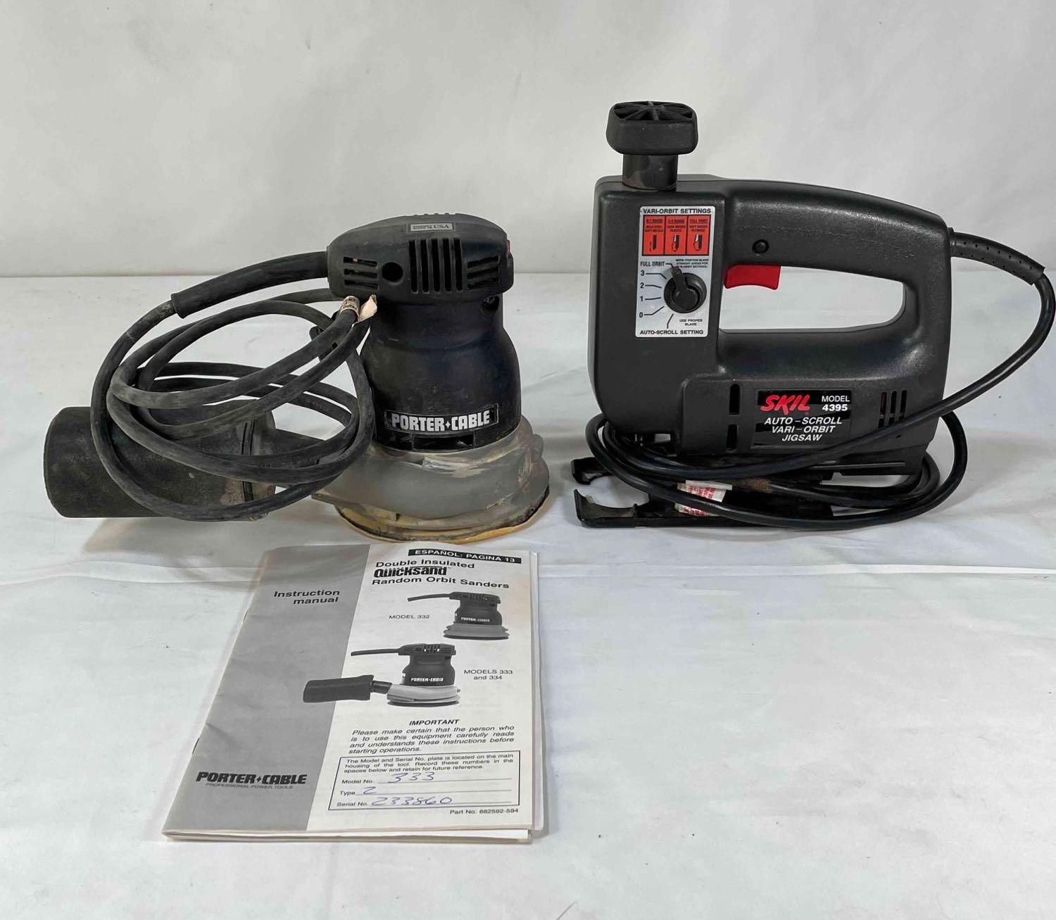 Porter-Cable Orbital Sander and Skil Model 4395 Jigsaw