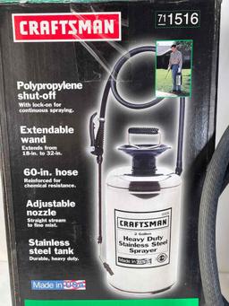 Craftsman Model 1516 Heavy Duty Stainless Steel Sprayer with Instructions and Box