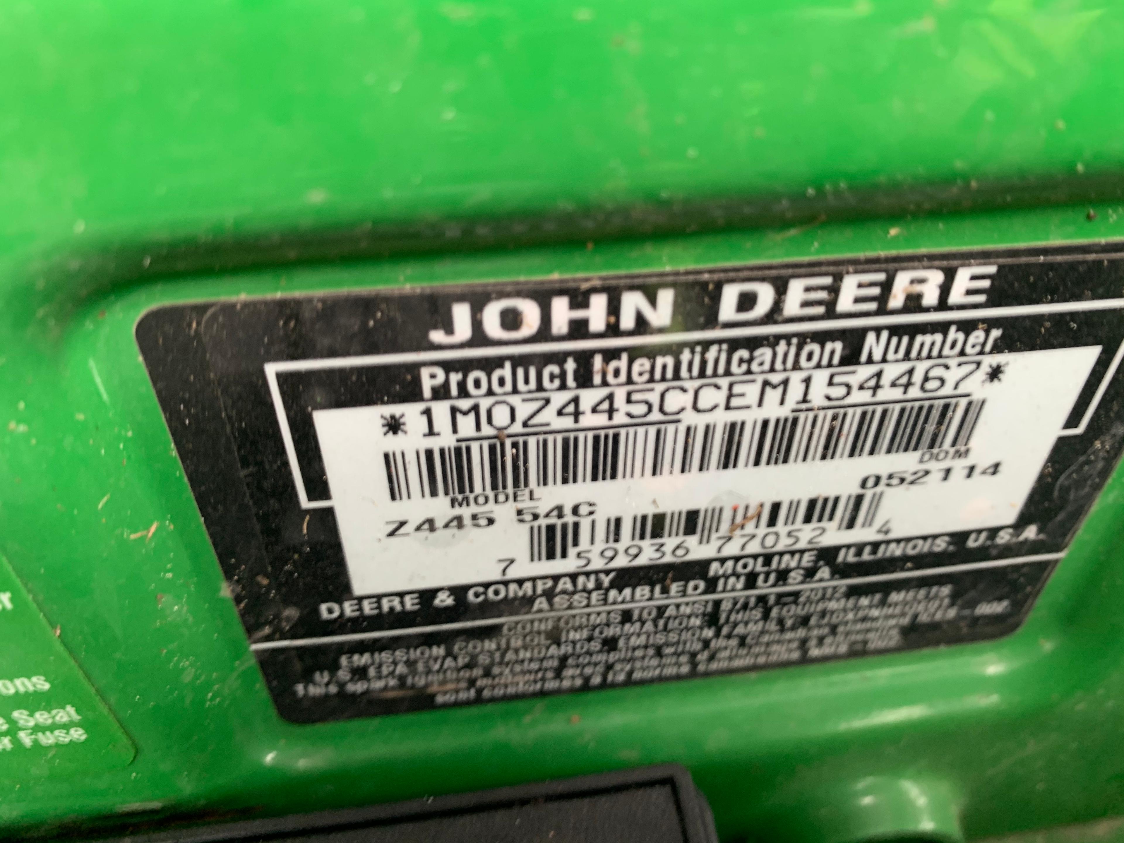 John Deere Z445 Mower