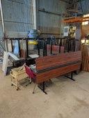 Brown Folding tables Approx 16