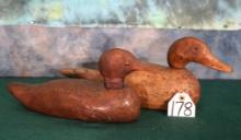 Very Old Pair of Antique Duck Decoys "Circa1920's.