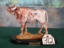 Unique Longhorn Bull Colored Bronze