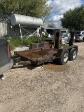 Shop Built Tandem Axle Forklift  Equipment Trailer unk vin Mission TX