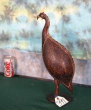 Hand Carved African Speckled Guinea Fowl