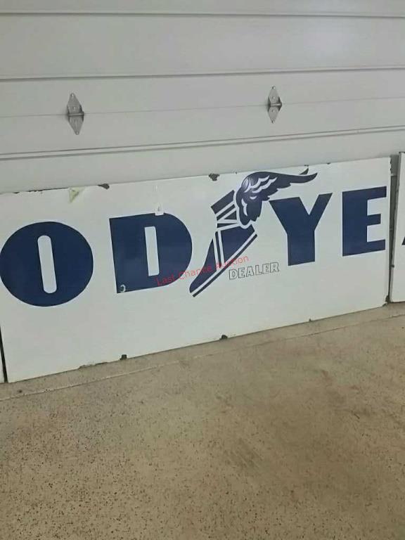 Good Year Tire Porcelain Sign 3 Pieces