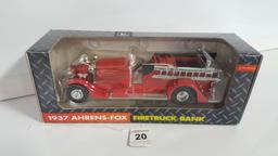 1937 Ahrens-Fox Firetruck Coin Bank ERTL (NIB)