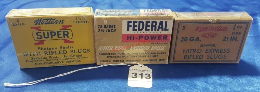 Federal, Remington, & Western (Pristine Condition)20ga Ammo