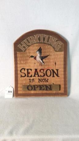 Open Closed Hunting Season Sign