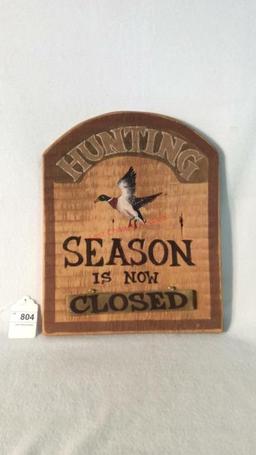 Open Closed Hunting Season Sign