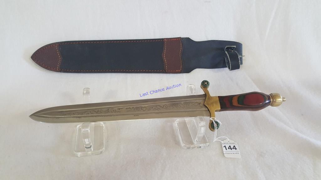 Decorative Dagger W/ Leather Sheath