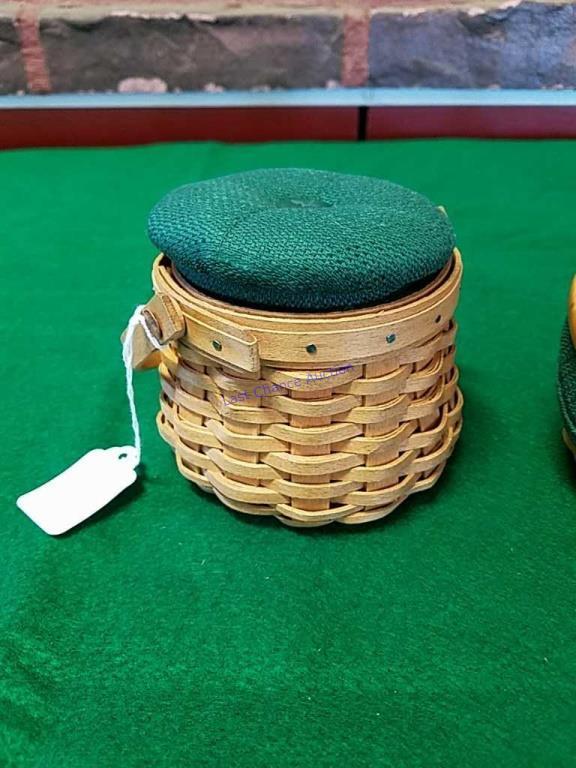 2 Longaberger Baskets in Green