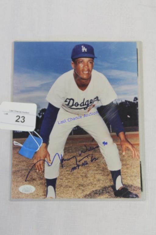 Maury WIlls Autographed Picture