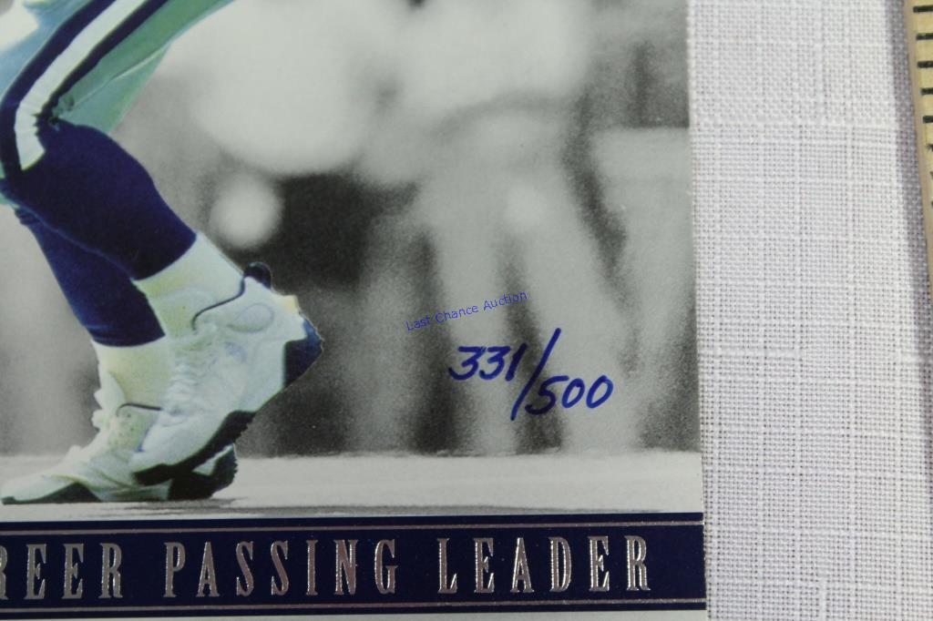 Autographed Troy Aikman UD 5x8 Card Set