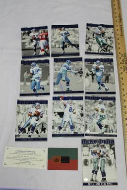 Autographed Troy Aikman UD 5x8 Card Set