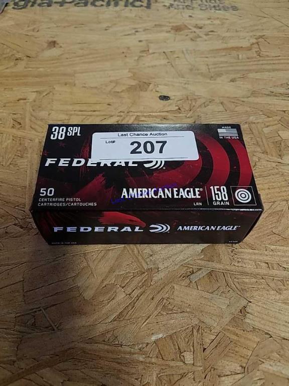 50ct Box of Federal .38Spl 158gr LRN