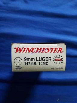 50ct WInchester 9mm Luger 147gr TCMC