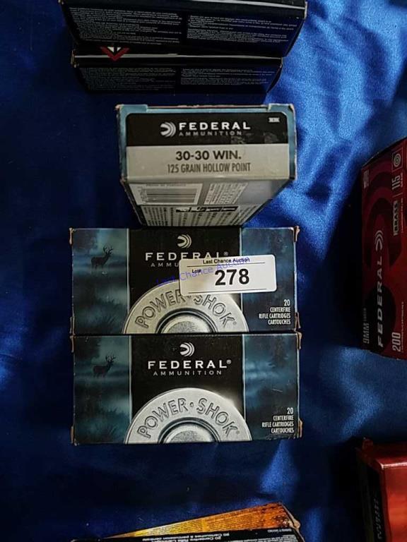 3X-20ct Federal 30-30 150gr SP FN