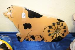 Pig Clock Battery Operated