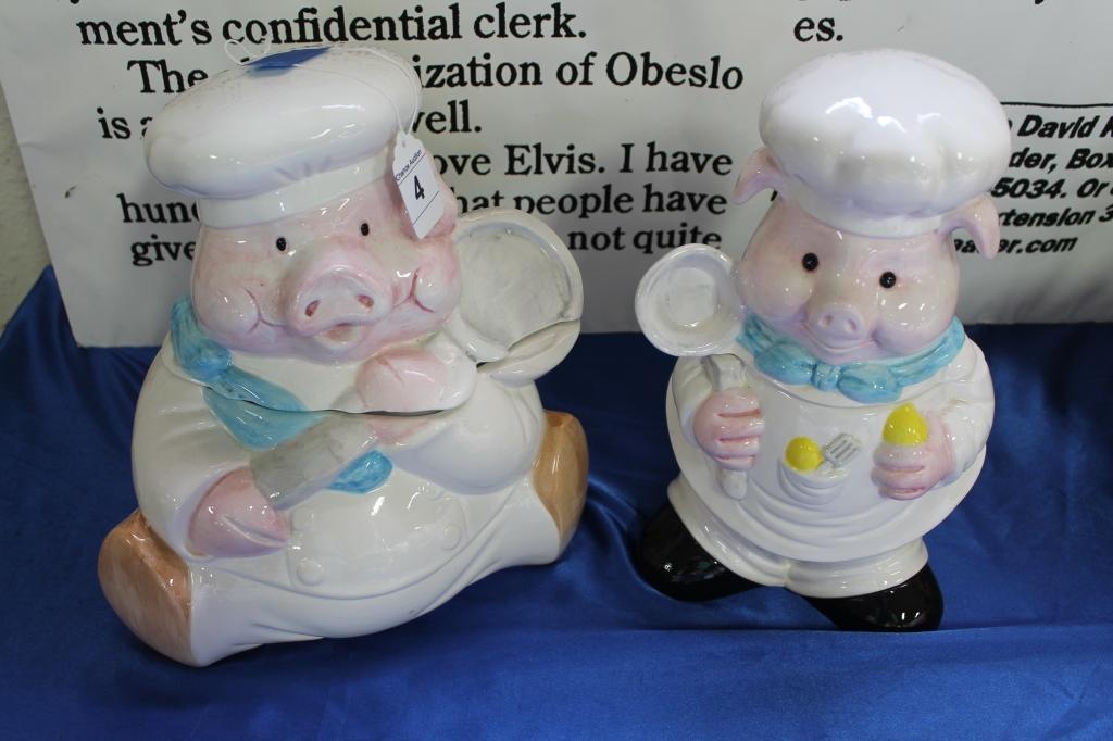 2X-Ceramic Pig Cookie Jars