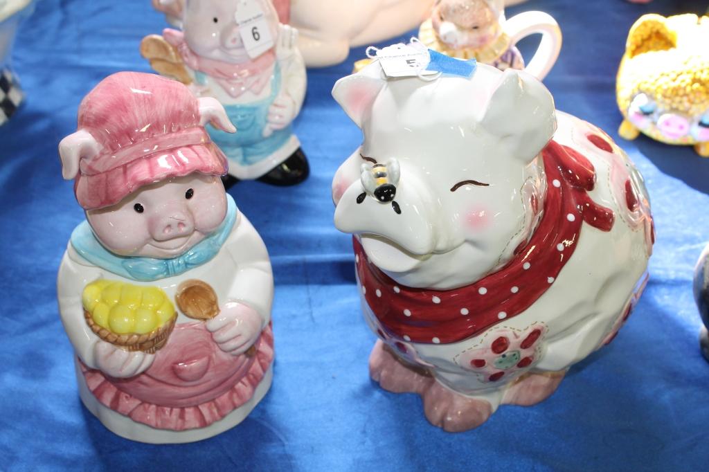 2X-Ceramic Pig Cookie Jars