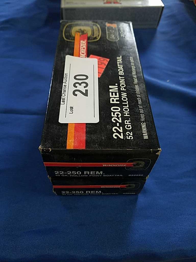 2X-20ct Winchester 22-250Rem 52gr HPBT