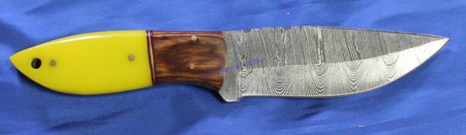 Custom Wood/Resin Handle 4" Damascus Knife