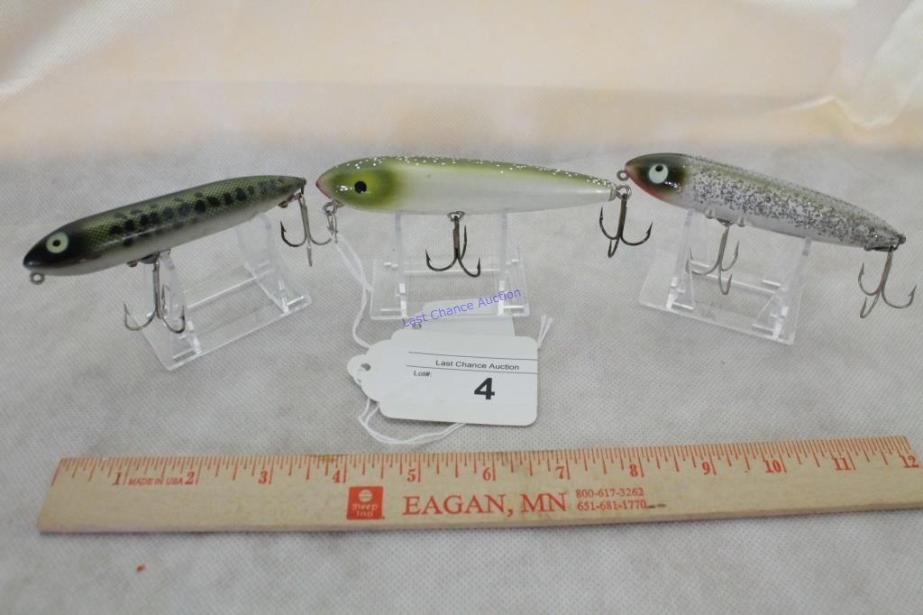 Lot of 3 Walking Dog Lures-Plastic