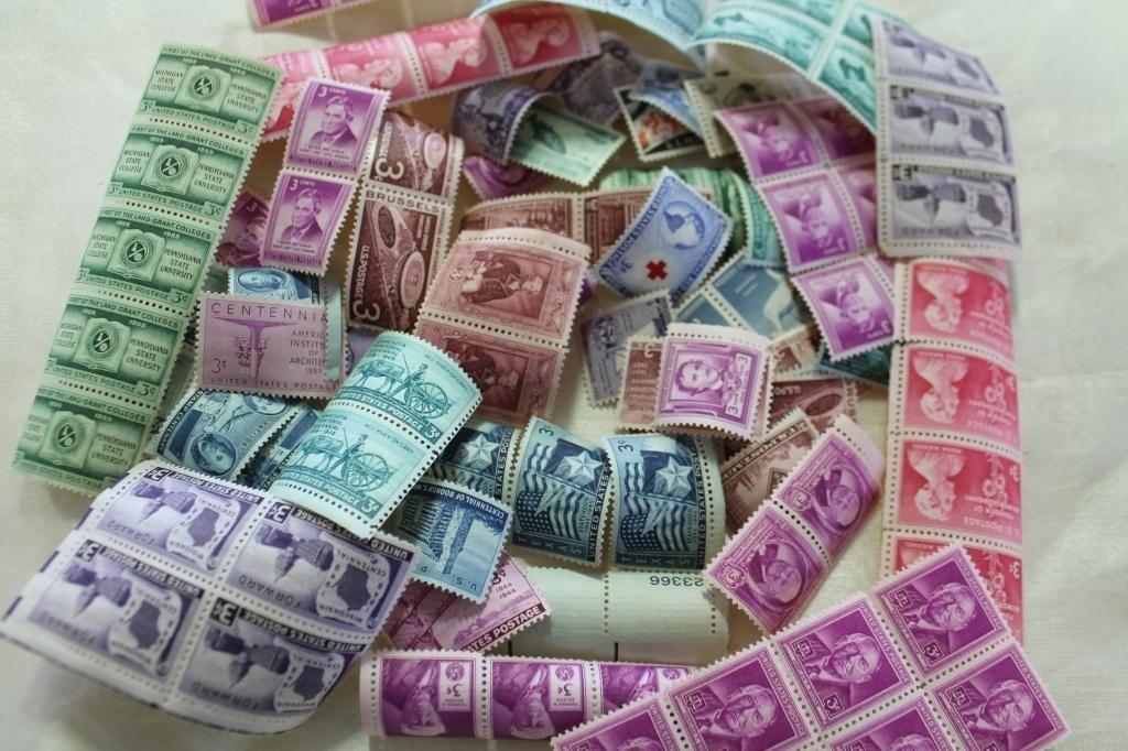 Lot Of 300 Nice Unused 3c Us Postage Stamps