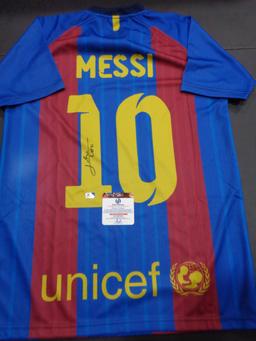 Lionel Messi Barcelona Autographed Custom 2016-17 Home Style Jersey w/GA coa