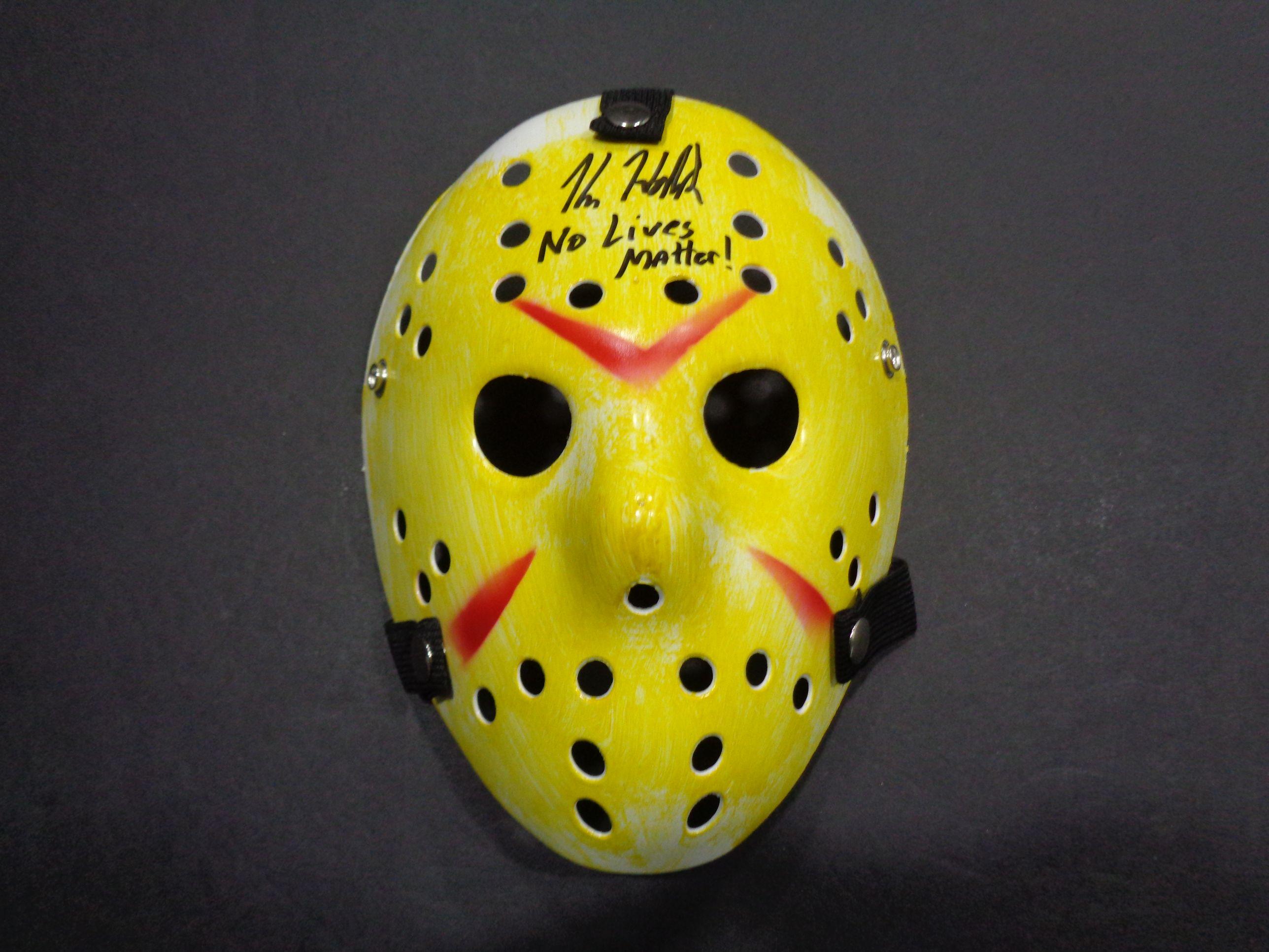 Kane Hodder Friday the 13th (VII, VIII, GOES TO HELL, X) Autographed Mask Inscribed "NO LIVES MATTER