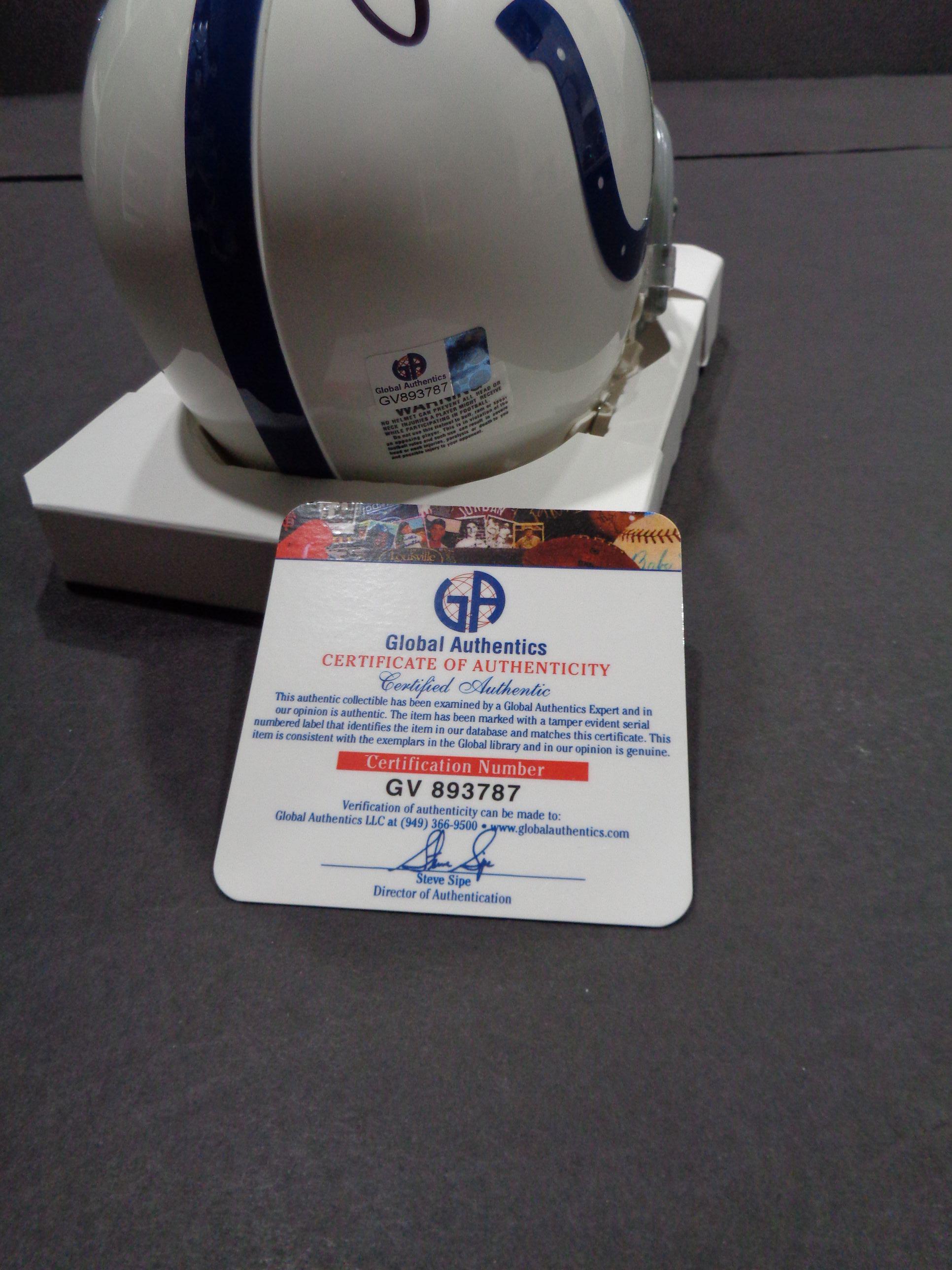 Andrew Luck Indanapolis Colts Autographed Riddell Mini Helmet w/GA coa