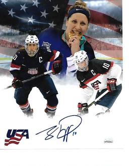 Meghan Duggan USA Womans Hockey Team Autographed 8x10 Photo  w/JSA W coa