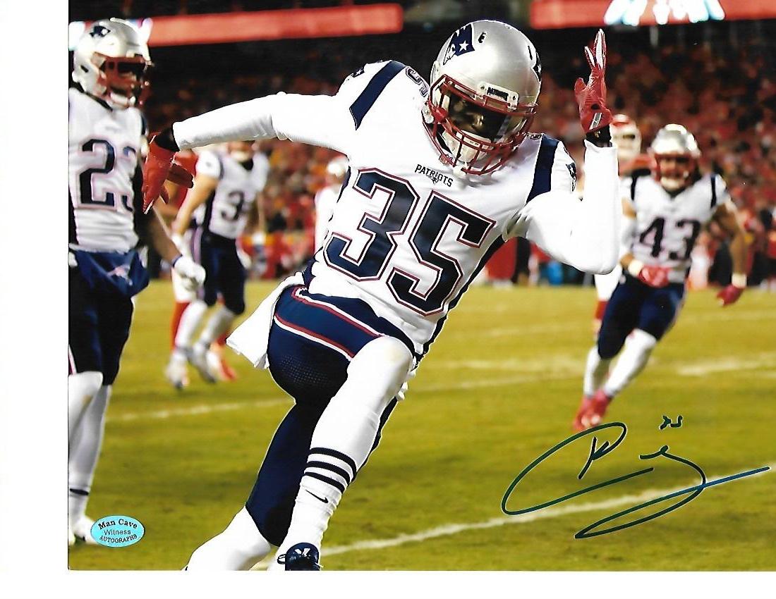 Keion Crossen New England Patriots Autographed 8x10 Running Photo w/ManCave Autographs coa