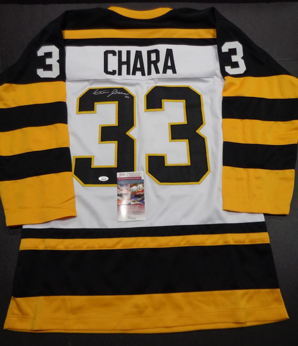 Zdeno Chara Boston Bruins Autographed Custom Road White Jersey w/JSA W coa
