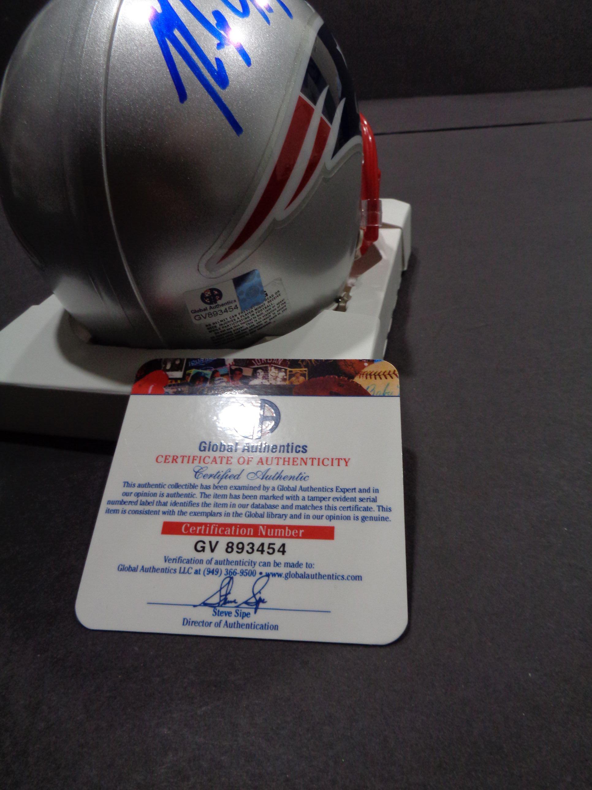 Rob Gronkowski New England Patriots Autographed Riddell Mini Helmet w/GA coa