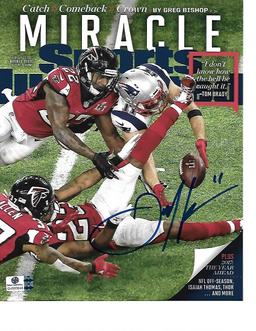 Julian Edelman New England Patriots Autographed 8x10 SI "MIRACLE" Cover Photo w/GA coa
