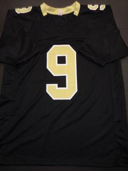 Drew Brees New Orleans Saints Autographed Custom Black Style Jersey w/GA coa