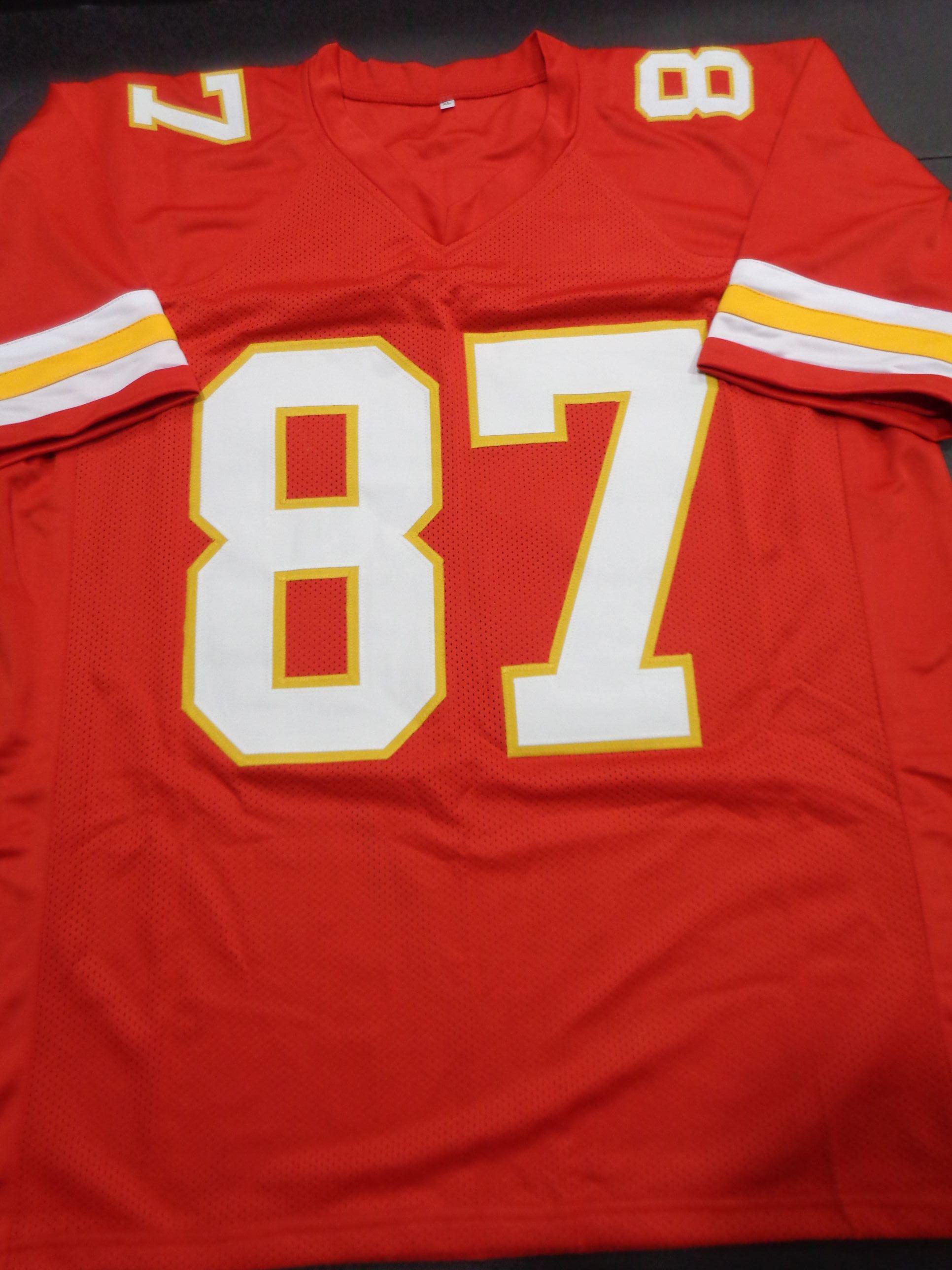 Travis Kelce Kansas City Chiefs Autographed Custom Red Style Jersey w/GA coa